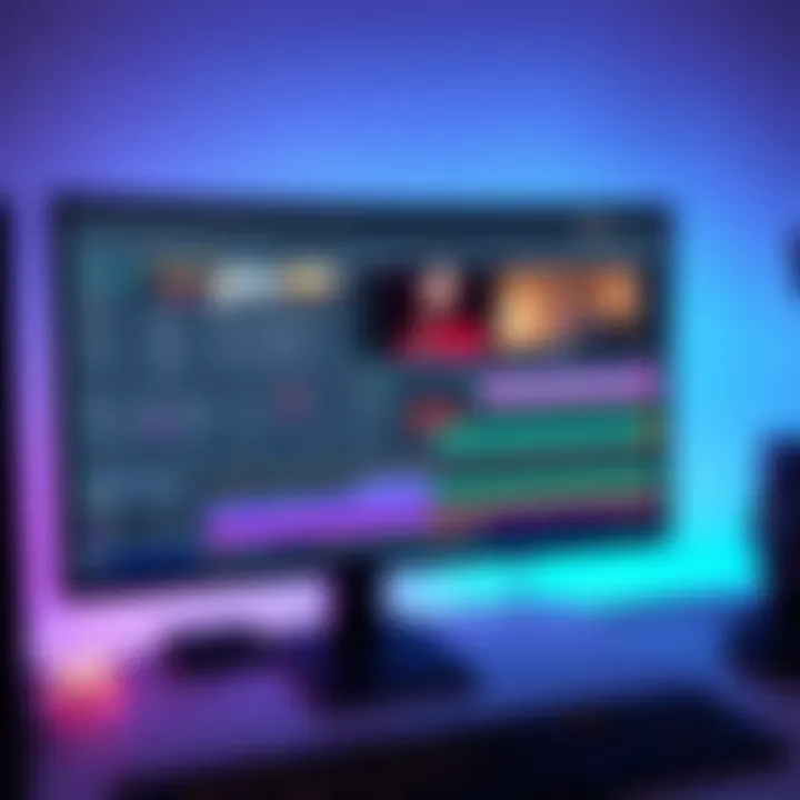 A computer screen displaying video editing software with 1080p video timeline