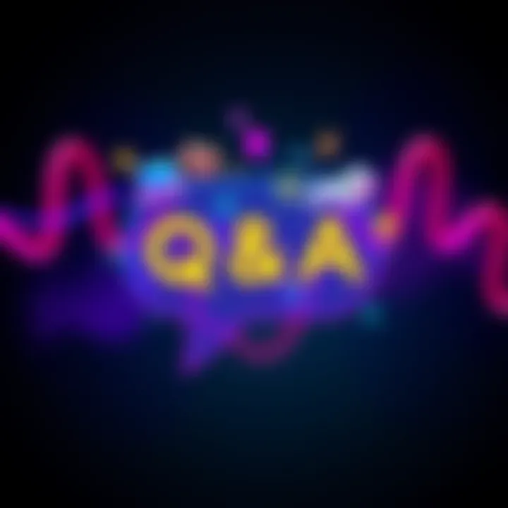 A colorful graphic showing a chat bubble with computing icons like a laptop, software symbols, and a game controller, representing a community discussion.