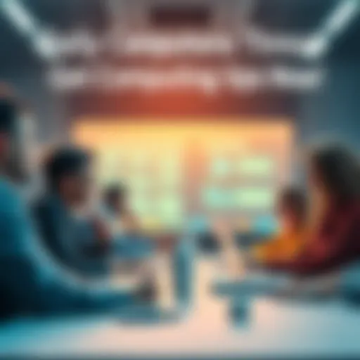 A group of people sharing quick computing tips and asking questions about technology