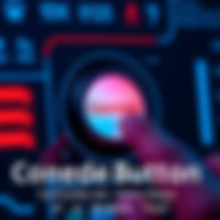 A close-up of a concede button on a digital interface with a person looking confused, illustrating frustration with its design.