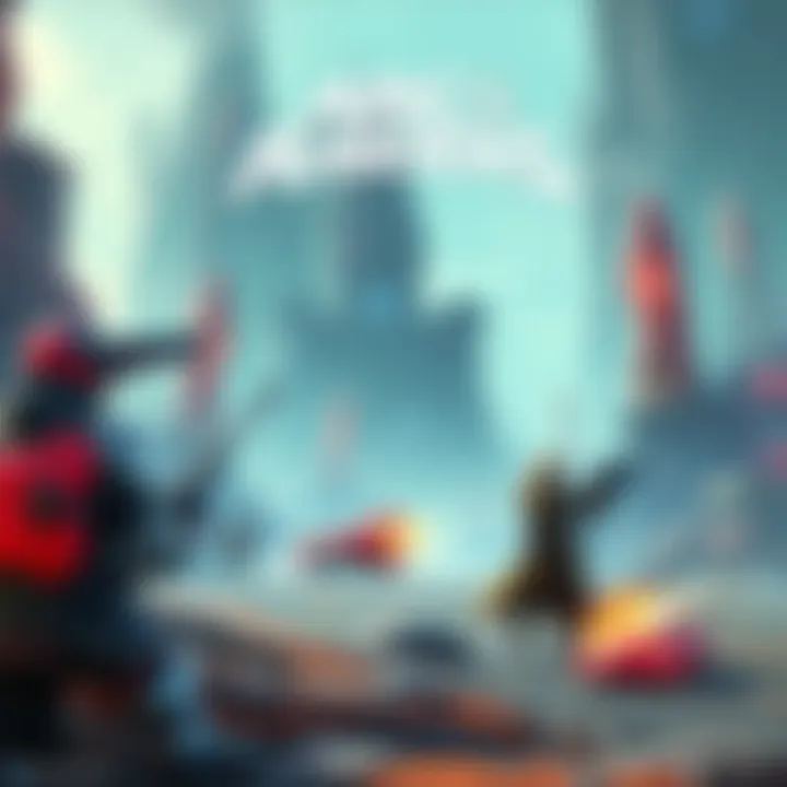 Art showcasing a futuristic setting with characters and vehicles ready for action in Arc Raiders