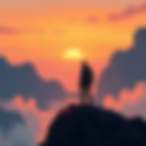 Concept of Embark An illustration representing the concept of 'Embark' with a lone figure looking out toward a horizon, questioning the term 'Lone Wolf'.