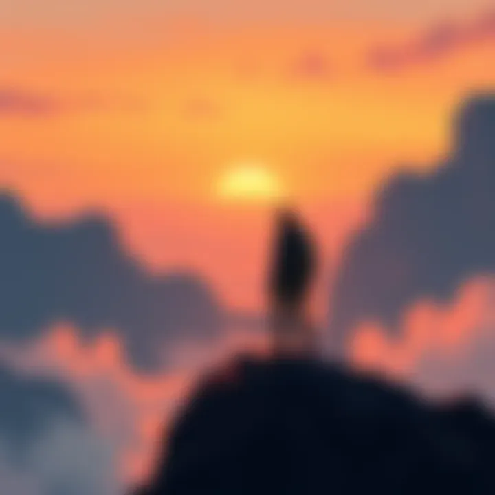 Concept of Embark An illustration representing the concept of 'Embark' with a lone figure looking out toward a horizon, questioning the term 'Lone Wolf'.