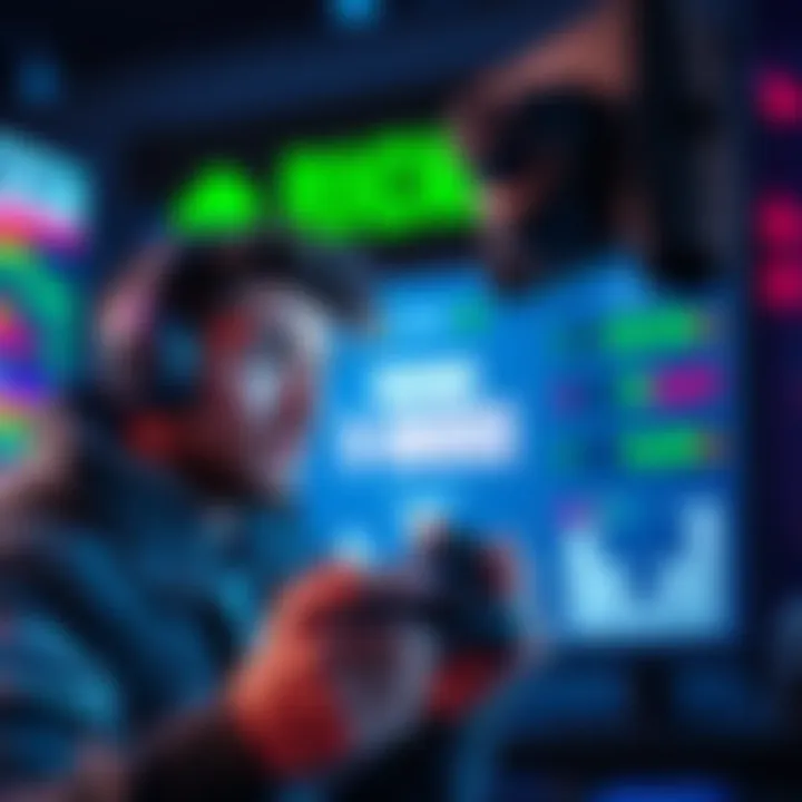 A gamer looking worried while holding a gaming controller and staring at a screen showing rising V-Bucks prices