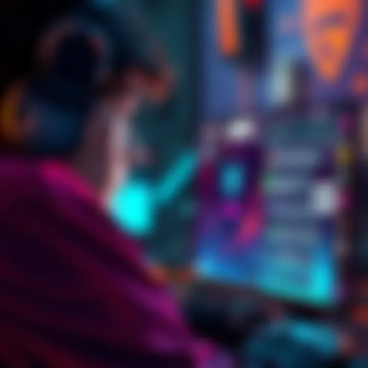 A worried gamer looking at a Discord chat on their screen, showing privacy concerns while playing Arc Raiders.