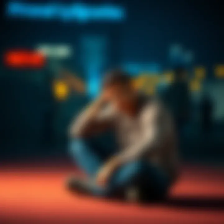 A man sitting alone, looking thoughtful as he considers his emotional connections with others.