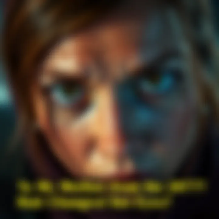 A worried mother gazes with strikingly different eyes, showing signs of distress and change.