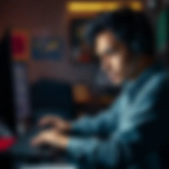 A person looking worried while checking their computer for a reply from G2A support after waiting three days