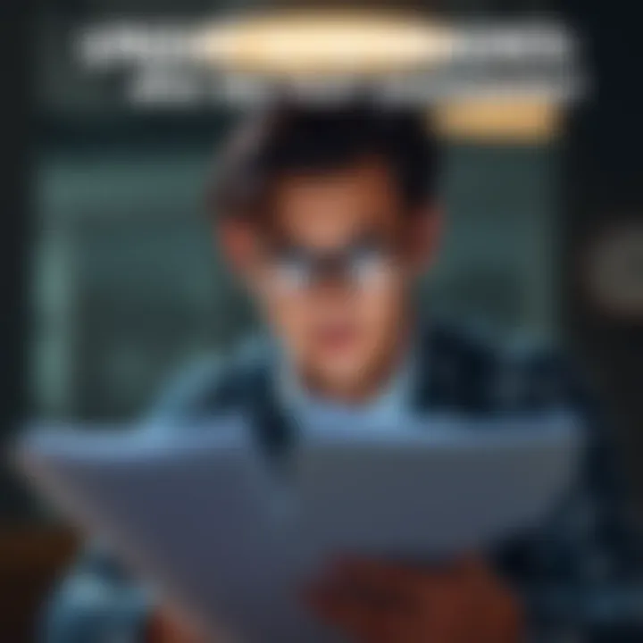 A worried individual looking at papers, symbolizing confusion over unjust downgrades.