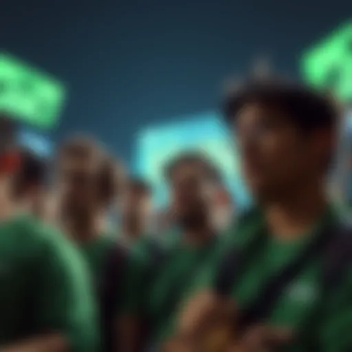 Group of Xbox fans looking worried as they discuss the future of the console amid Microsoft’s product shifts.