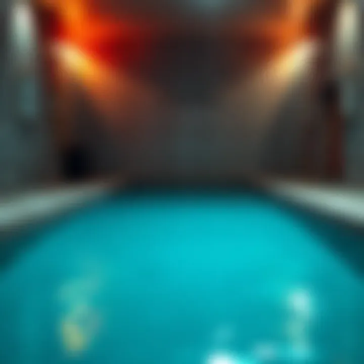 Concrete-filled pool A pool filled with concrete, reflecting the consequences of a friend's betrayal, symbolizing spiteful actions.
