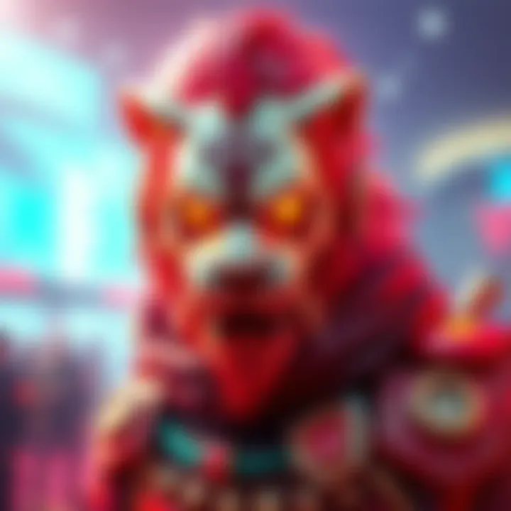 Character wearing the Conduit lionhearted skin in a vibrant game environment