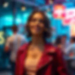 A confident individual radiating sex appeal, showcasing stylish attire and a captivating smile in a social setting