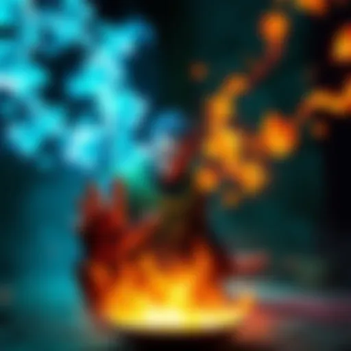 A fantasy scene featuring an NPC caught between a shimmering Geas spell and a glowing Charm Person spell, illustrating the tension of conflicting magical effects.