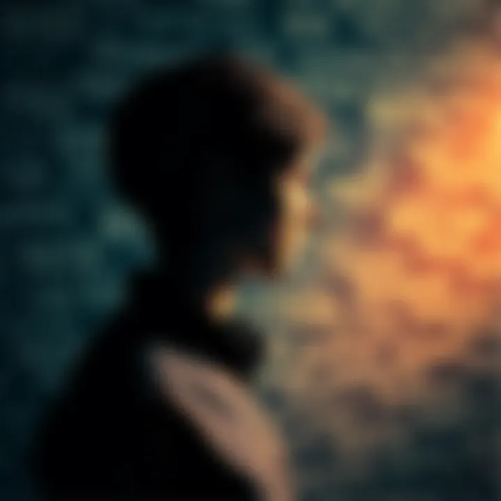 Confronting Hard Truths A person looking thoughtfully at a wall filled with words about past failures and reality checks, symbolizing the need for honesty and reflection.