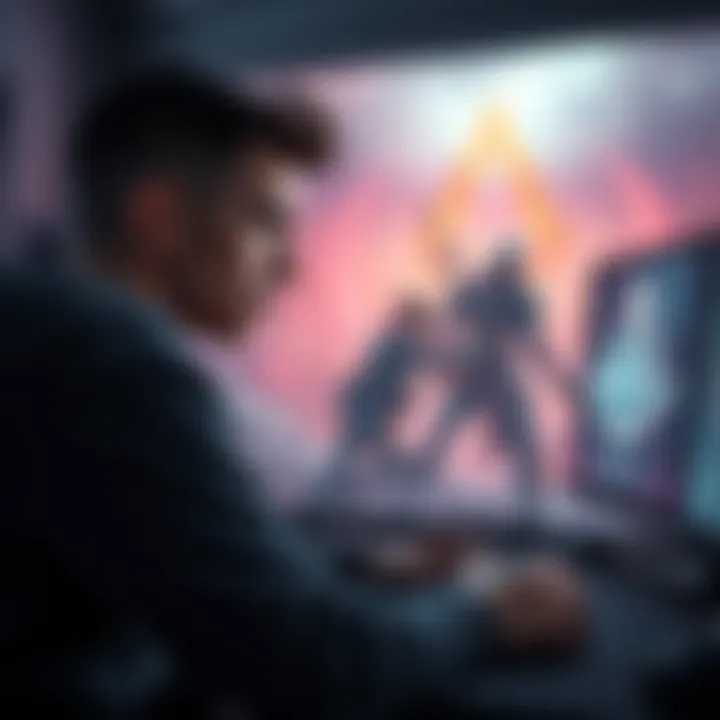 A person sitting in front of a screen, looking puzzled while playing AC Valhalla, reflecting on the game's confusing endings