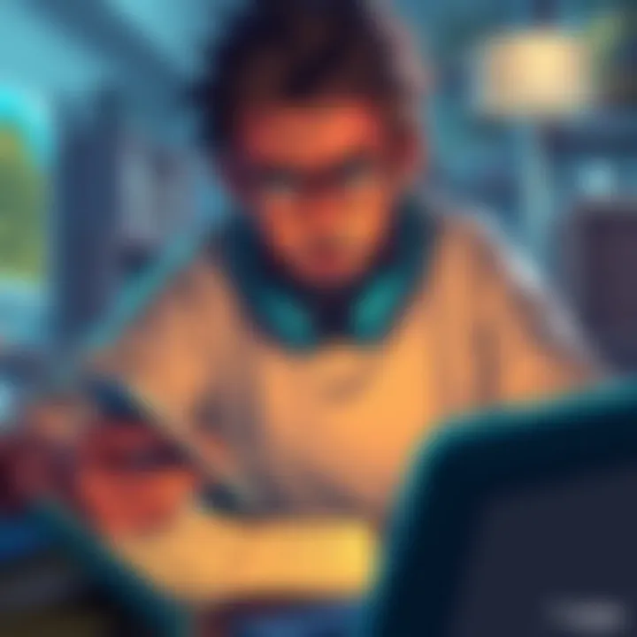 A frustrated player trying to understand the confusing gameplay of Monster Hunter on 3DS, surrounded by game guides and a handheld console.