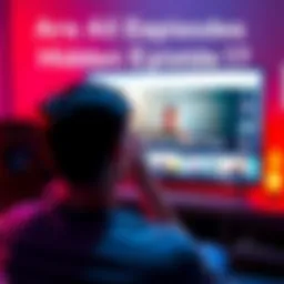 A person looking puzzled while watching a TV screen showing Episode 1 of a series, with comments visible on the side suggesting more episodes are accessible.