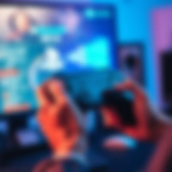A person holding a Wii U Pro Controller while connecting it to a PC via Bluetooth.