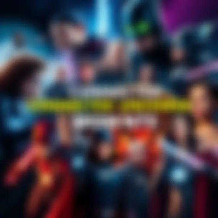 A collage of memorable scenes from various connected universes in media, showing characters interacting across different storylines.