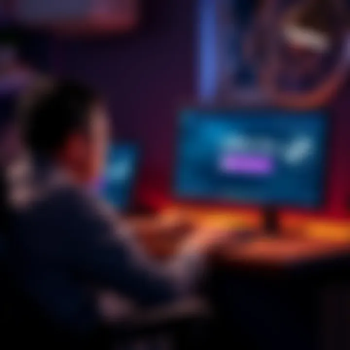 Person sitting at a desk, looking frustrated while trying to log into GOG and Steam on a computer, displaying an 'offline retry' error message.