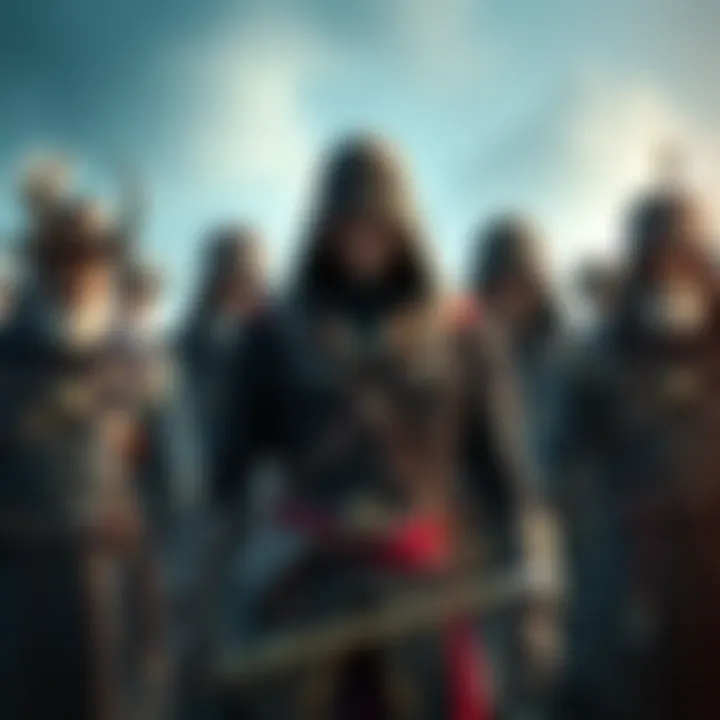 Connor, the main character from Assassin's Creed, stands in a tense moment with historical figures representing slave owners, highlighting the conflict of his alliances.