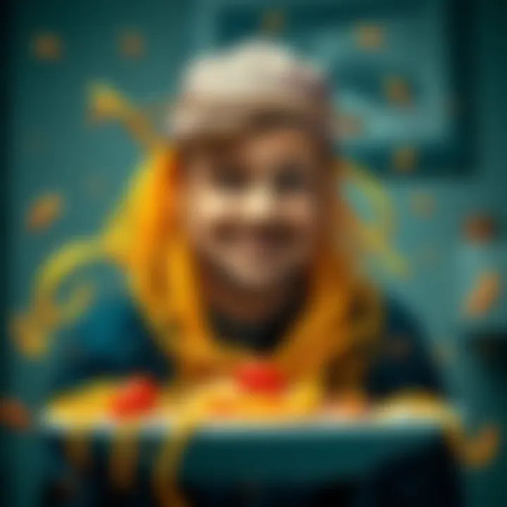 A humorous depiction of Connor with spaghetti intertwined around him, emphasizing the comedic essence of the incident.