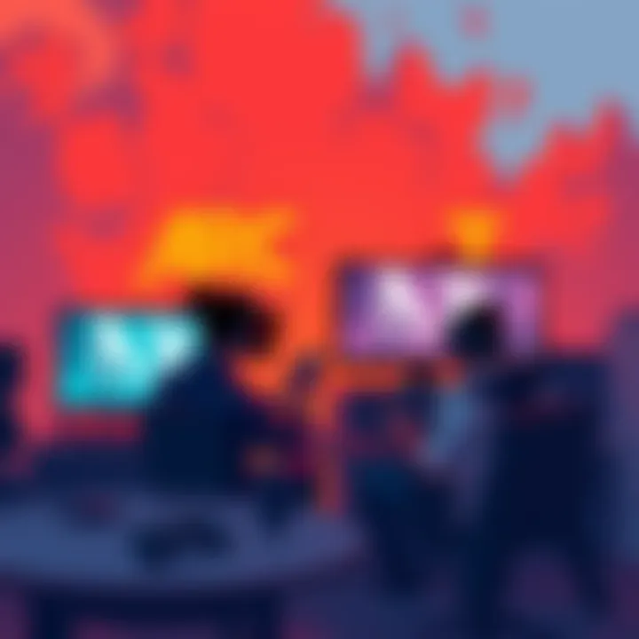 Illustration showing a console and a PC setup with players discussing crossplay limits in ARC Raiders.