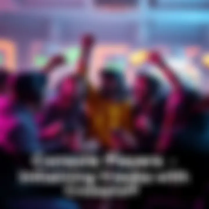 Group of console players celebrating after winning a match, showing teamwork and excitement in a gaming environment