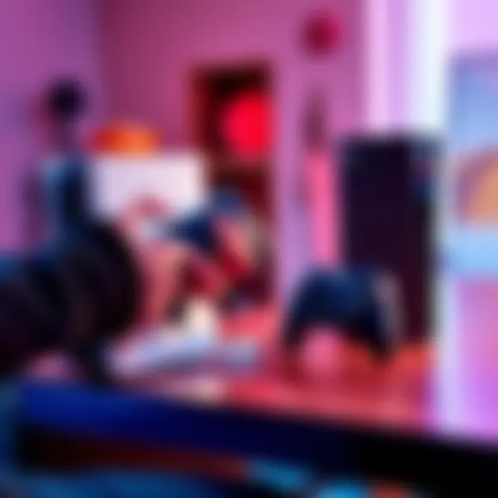 A person holding a Series S console while looking at a Series X console on a table, considering the trade-in option.