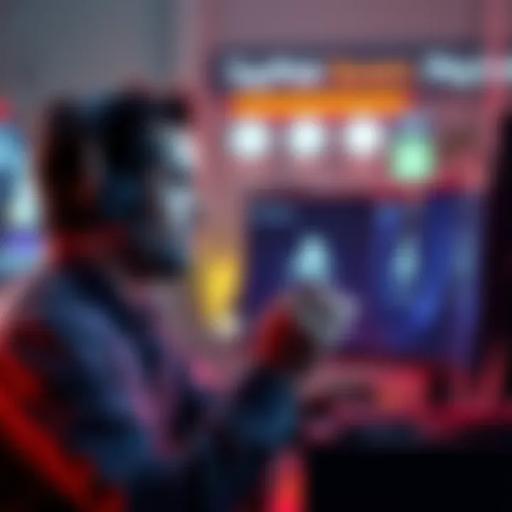 A person talking on the phone while looking at a computer with PlayStation logos visible