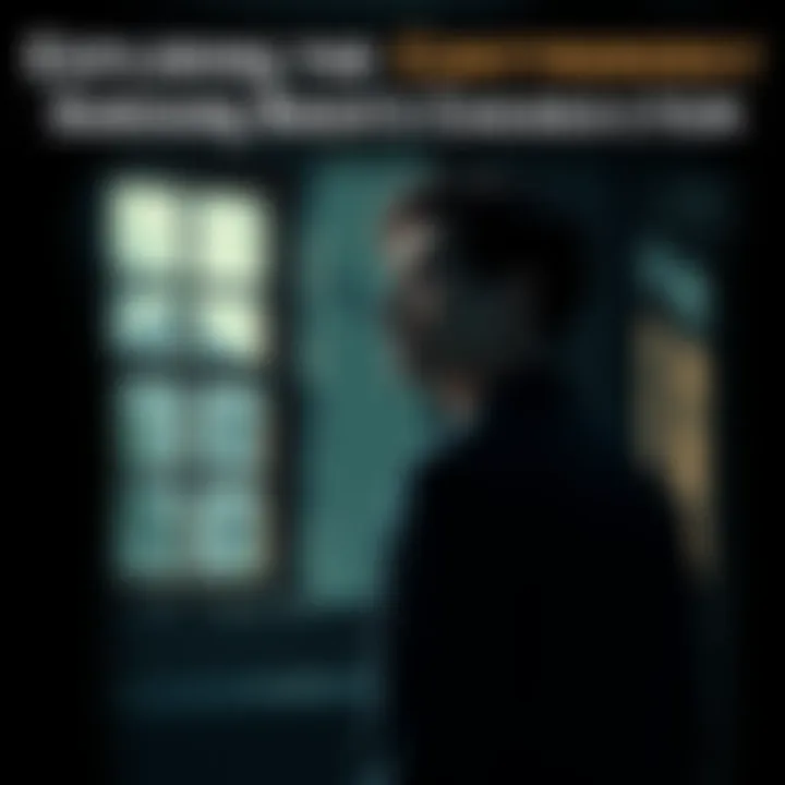 A character named Nathan stands in a dimly lit room, showing a conflicted expression as he looks outside a window. Shadows play across his face, symbolizing his moral ambiguity and the debate about hi...