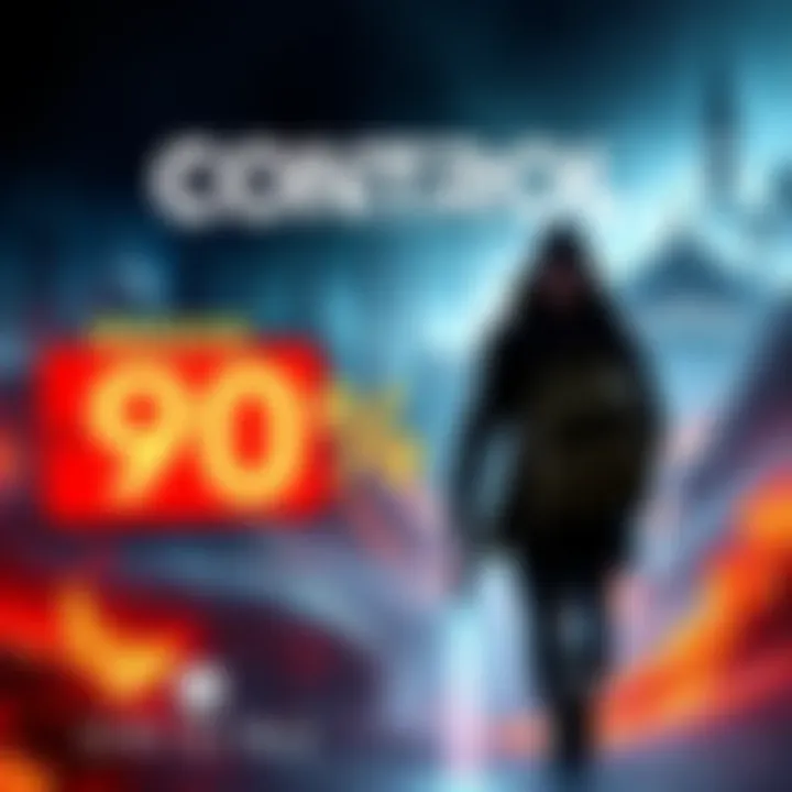 Promotional artwork showcasing Control Ultimate Edition and Alan Wake Origins Bundle with a bold discount tag