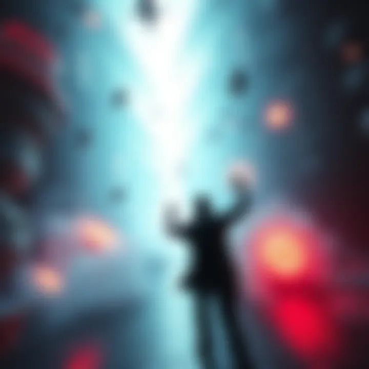 A character in Control using powers to manipulate objects in a surreal environment