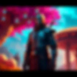 A character from Control Resonant standing in a vibrant game world, showcasing detailed character design and rich environment.