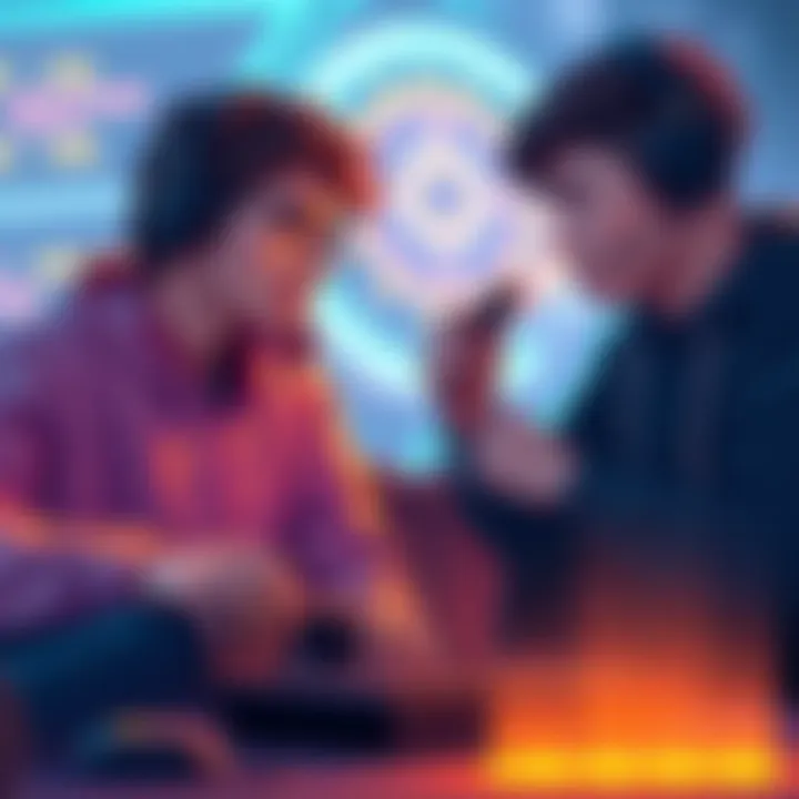 Two gamers discussing their experiences with controller and keyboard setups in Noise Surge Luna