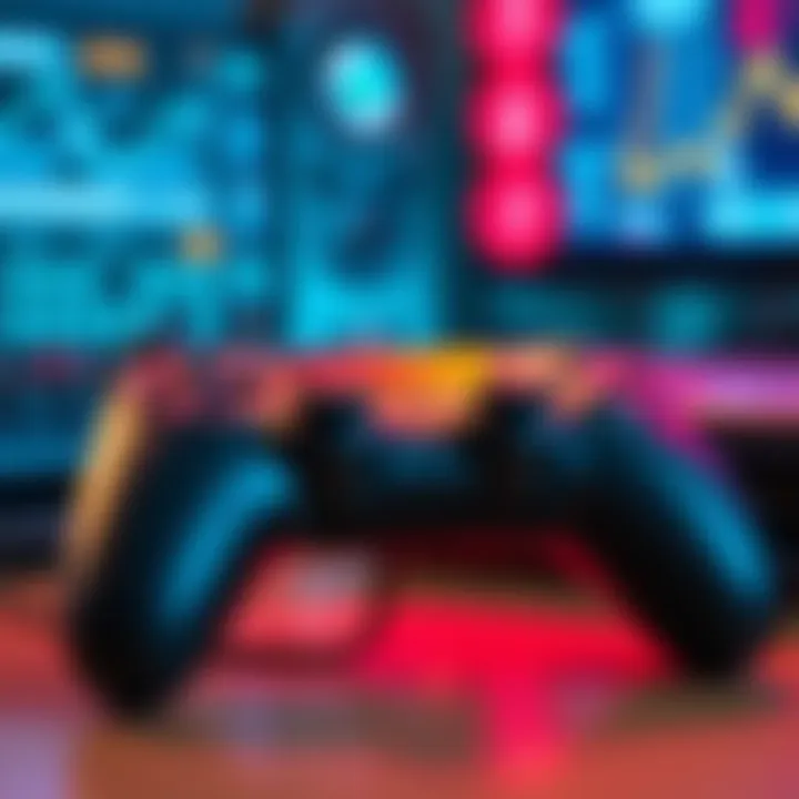 Controller connected to a gaming console A gaming controller wirelessly connected to a console, with connectivity issues highlighted