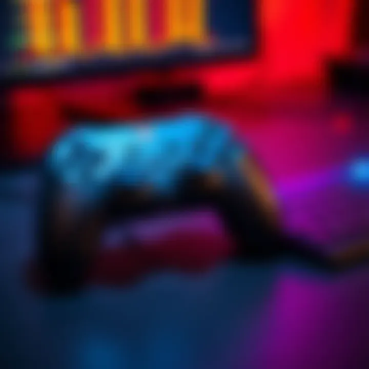 A game controller next to a computer keyboard, representing cross-platform gaming between consoles and PCs