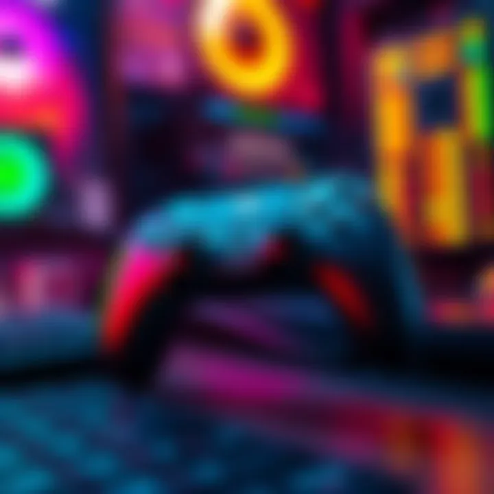 A gaming controller connected to a PC, showcasing a setup for PC gaming.