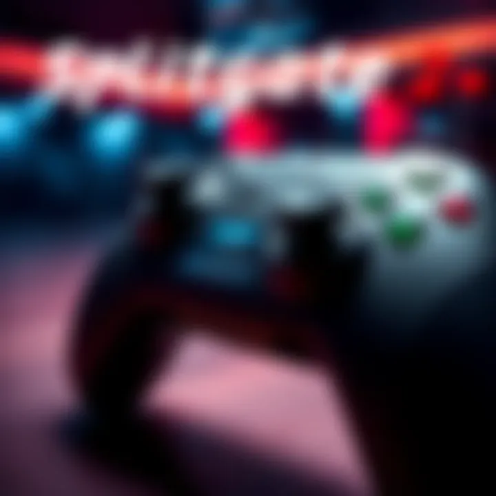 A close-up of a gaming controller with visual indicators showing aiming sensitivity settings in Splitgate 2