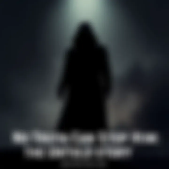 A shadowy figure stands confidently, embodying boldness and defiance against conventional beliefs.