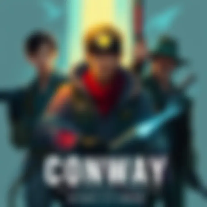 Illustration of Conway as The Outbounder, Scout, and Mechanist without a portrait, showcasing his different roles in the story