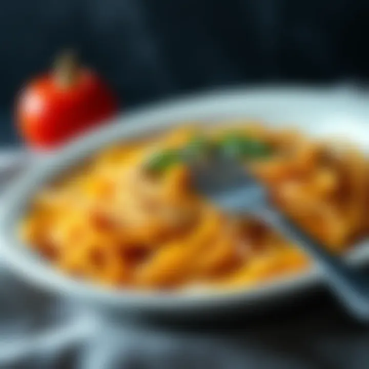 A plate of undercooked spaghetti with a fork resting beside it, showcasing the unusual texture and appearance of the pasta.