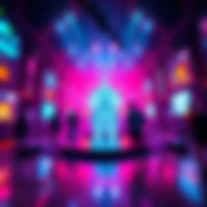 A vibrant display of unique visual effects creating a captivating atmosphere