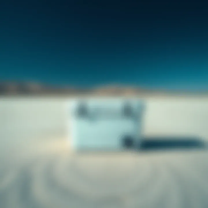 A cooler sitting alone in an empty space, highlighting its unexpected absence from conversations.