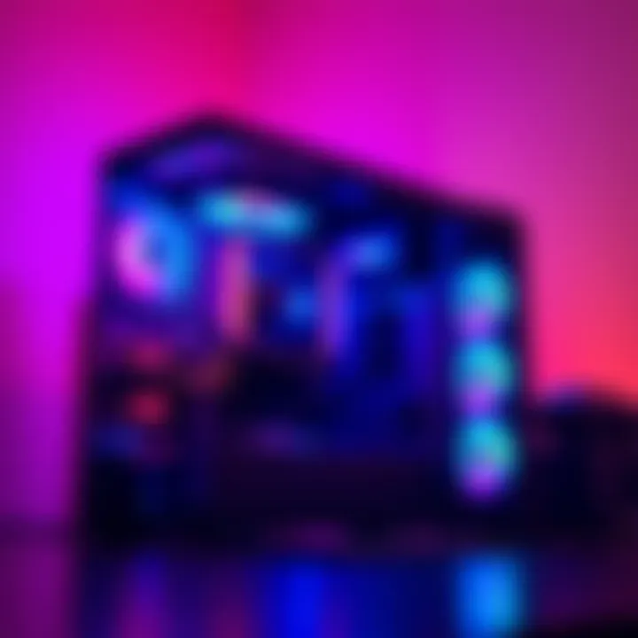 Cooler Master MasterBox Q300L Case Setup Back view of the Cooler Master MasterBox Q300L case showing RGB lights and airflow design.