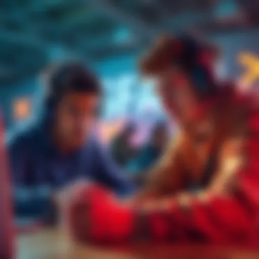 Two players collaborating on a co-op game, looking frustrated due to matchmaking issues and disconnected gameplay.