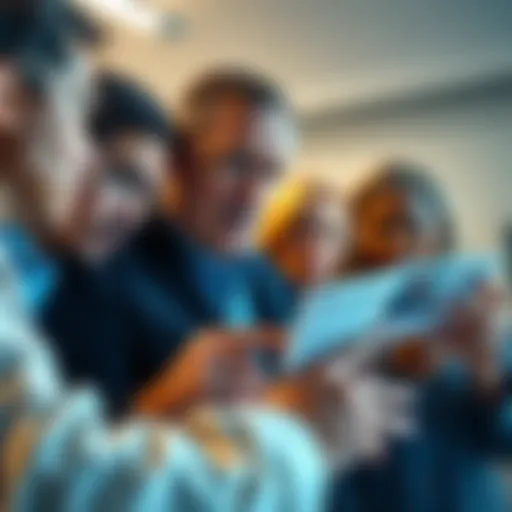 A concerned group of people discussing allegations regarding Cooper's possible fentanyl use during the campaign, showing serious expressions and pointing to a news article on a phone.