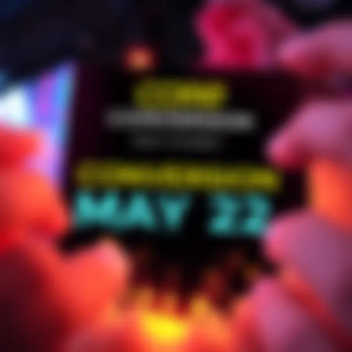 Graphic showing a launch announcement for Core Conversion with exciting visuals and a date of May 22