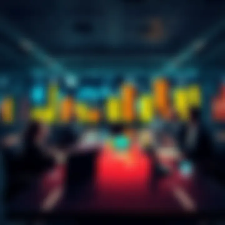 Corporate Buyback Discussion Business meeting with executives discussing corporate buybacks and stakeholder benefits at a conference table